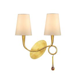 Paola Gold-Cream Wall Lights Mantra Armed Wall Lights Paola Gold-Cream Wall Lights Mantra Armed Wall Lights